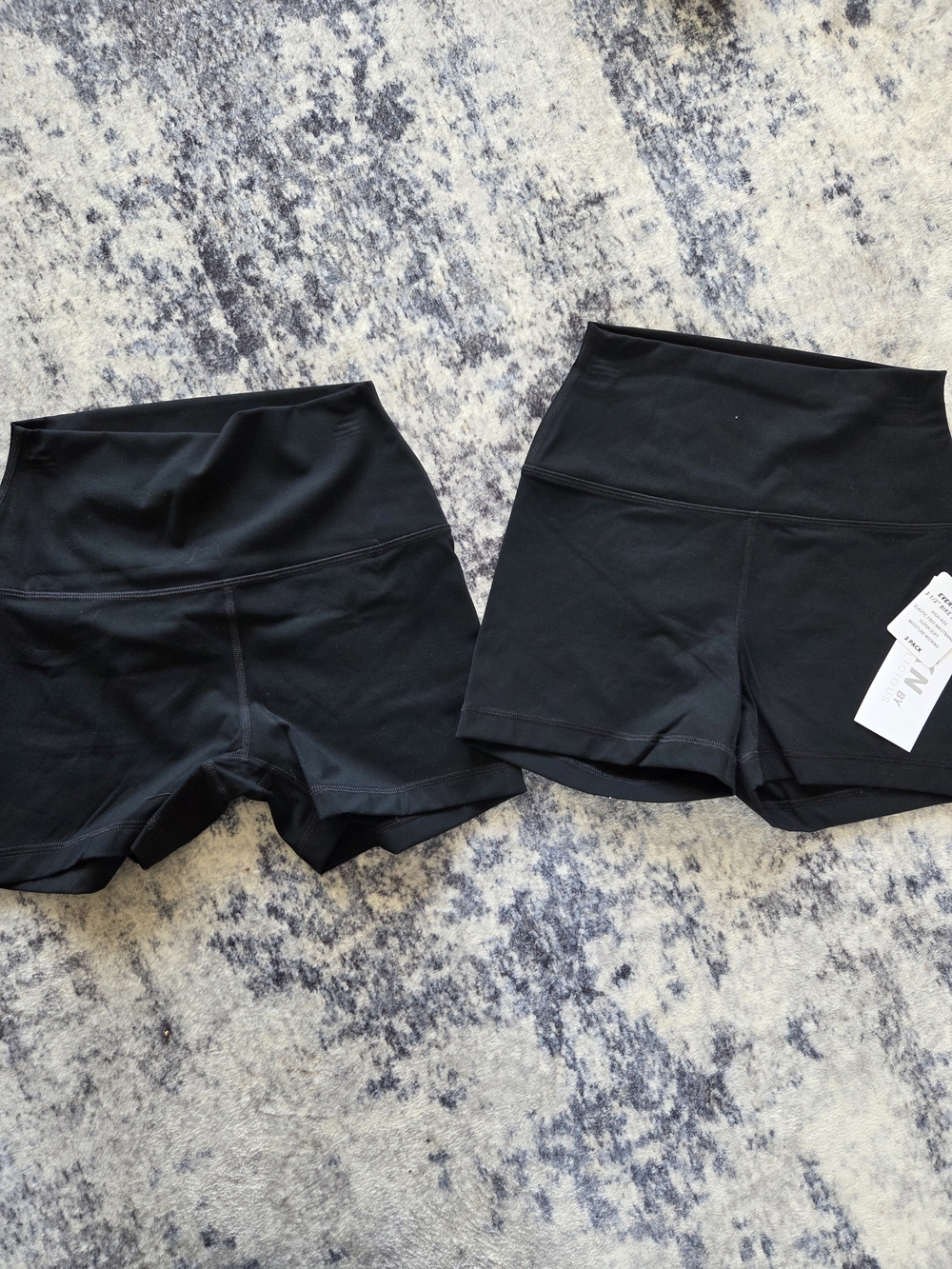 Yogalicious Black High-Waist Bike Shorts Duo